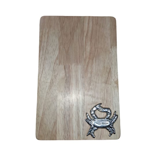 Ashland; 10" Wood & Metal Crab Cutting Board by Ashland®; Category:Modern Coast; Image:1